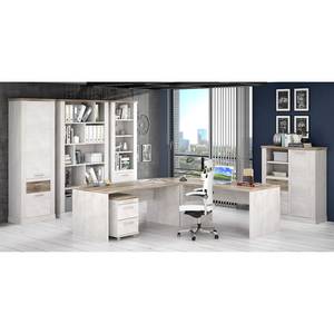 Bureau-verlengstuk Morona witte pijnboomhouten look/antieke eikenhouten look