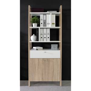 Open kast Holvik Sonoma eikenhouten look/wit