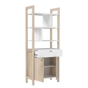 Open kast Holvik Sonoma eikenhouten look/wit