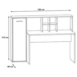 Bureau avec rangement Eston Imitation chêne de Sonoma