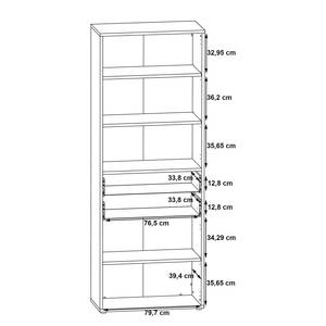 Aktenschrank Kendrick VI Weiß / Grau