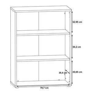 Open kast Kendrick wit/grijs