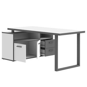 Bureau d’angle Kendrick II Blanc / Gris