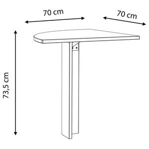 Bureau-verlengstuk Clifford oud eikenhouten look/donkergrijs