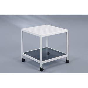 Tavolino da salotto Talsi Metallo / Vetro - Bianco
