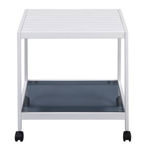 Tavolino da salotto Talsi Metallo / Vetro - Bianco