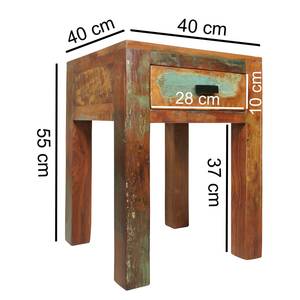 Nachtkastje Mirle Meerkleurig - Massief hout - 40 x 55 x 40 cm