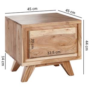 Table de chevet Eda Marron - Bois massif - 45 x 44 x 45 cm