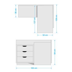 Scrivania angolare modulabile, maddo quercia/bianco La Redoute