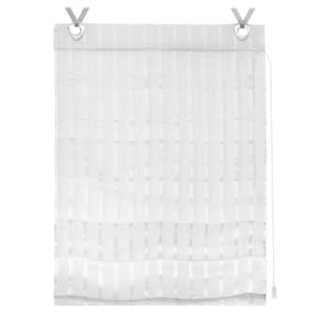 Vouwgordijn met haken polyester - wit - 45 x 140 cm