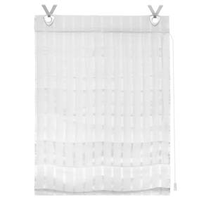 Store bateau avec crochets Polyester - Blanc - 120 x 140 cm