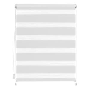 Store enrouleur sans perçage III Polyester - Blanc - 90 x 150 cm