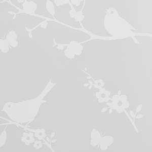 Store enrouleur Oiseau Polyester - Blanc - 120 x 150 cm