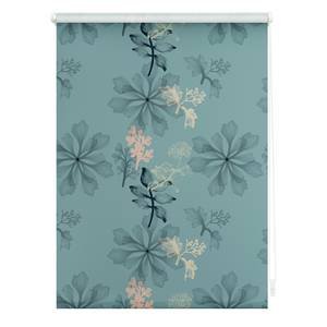 Klemmfix Verdunklungsrollo Aqua Floral Polyester - Blau - 45 x 150 cm
