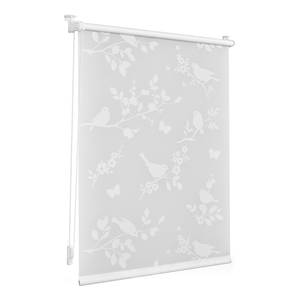 Store enrouleur Oiseau Polyester - Blanc - 90 x 220 cm