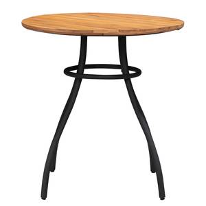 Table de jardin Beeley III Acier / Acacia massif - Marron / Noir