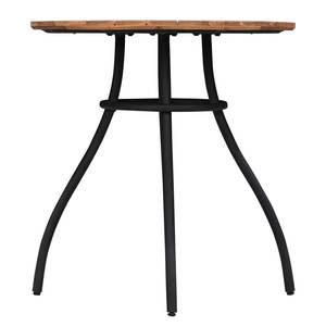 Table de jardin Beeley III Acier / Acacia massif - Marron / Noir