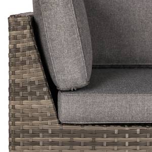 Loungeeckelement Bahrani aus Polyrattan Polypropylen / Polyester - Braun / Grau