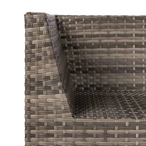 Loungeeckelement Bahrani aus Polyrattan Polypropylen / Polyester - Braun / Grau