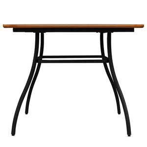 Tuintafel Beeley staal/massief acaciahout - bruin/zwart - Breedte: 150 cm