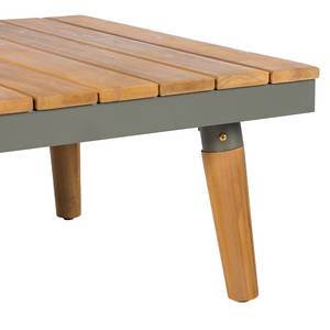 Table lounge Capilla Acacia massif / Acier - Gris / Marron