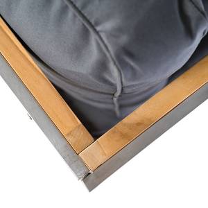 Eethoek Cipressa polyester/massief teakhout - grijs/bruin