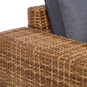 Canapé de jardin Chavara I Polypropylène / Polyester - Marron / Anthracite