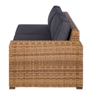 Loungebank Chavara II polypropeen/polyester - bruin/antracietkleurig