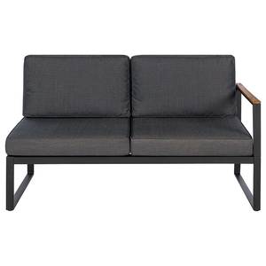 Canapé lounge Coari I Acier / Polyester - Noir / Gris