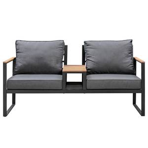 Canapé lounge Coari II Acier / Polyester - Noir / Gris