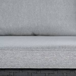 Tuinstoel Desha polyester/roestvrij staal - zwart/grijs