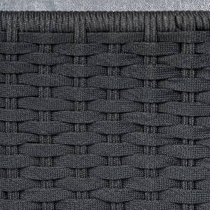 Tuinstoel Desha polyester/roestvrij staal - zwart/grijs