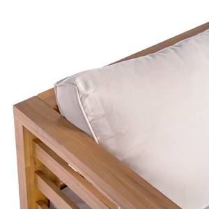 Loungefauteuil Estela (set van 2) polyester/massief acaciahout - bruin/grijs