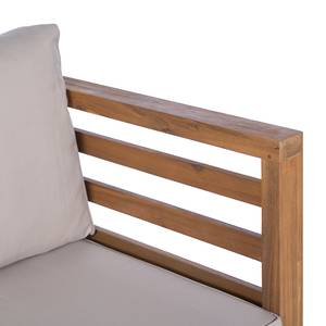 Loungebank Estela II polyester/massief acaciahout - bruin/grijs