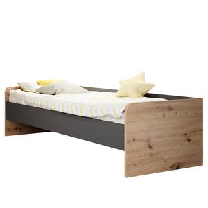 Letto singolo Karla Marrone - Materiale a base lignea - 206 x 63 x 96 cm