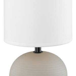 Tafellamp Luci geweven stof/keramiek - 1 lichtbron - Wit/beige