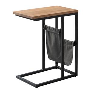 Table basse MONTVERDE avec porte-revues Chêne massif / Métal - Chêne