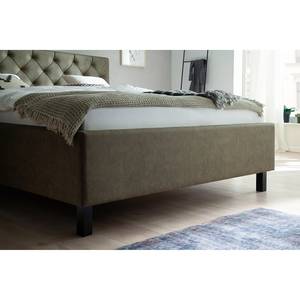 Gestoffeerd bed San Remo Groen - 180 x 200cm - Zwart