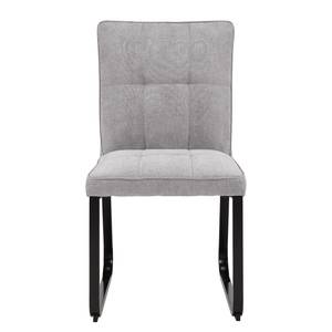 Chaises capitonnées Tilton I (lot de 2) Microfibre - Gris clair