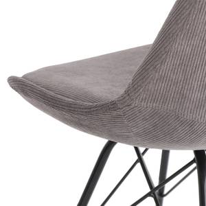 Gestoffeerde stoel Flekke II (set van 2) grijs