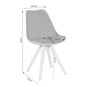 Gestoffeerde stoel Taskan II (set van 2) grijs