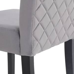 Chaises capitonnées Talma I (lot de 2) Gris