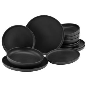 Servizio di piatti uno BLACK (12) Stoneware - Nero