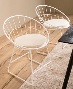 Chaises Ceza (lot de 2) Sable / Blanc