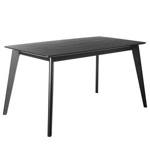 Eettafel Freda deels massief essenhout - essenhout zwart