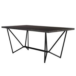 Table Ayden Imitation chêne marron-noir