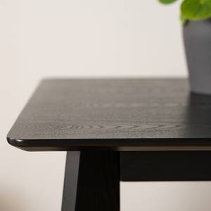 Table haute Gilby Partiellement en frêne massif / Acier - Noir / Chrome