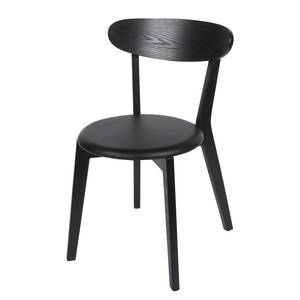 Chaises Bogmoor (lot de 2) imitation cuir / Frêne massif - Noir