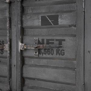 Kast Container II massief acaciahout - acaciahout grijs - Acaciahouten Grijs