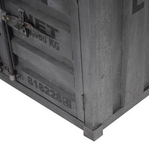 Kast Container II massief acaciahout - acaciahout grijs - Acaciahouten Grijs